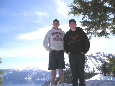 Chris and Cory at Crater Lake 2007