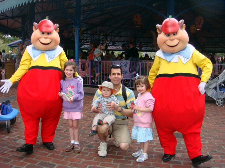 My son Matt and his children at Disney World