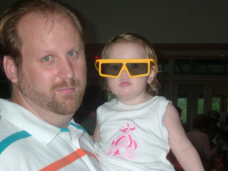 Daddy and his movie star baby Makinsey summer2006