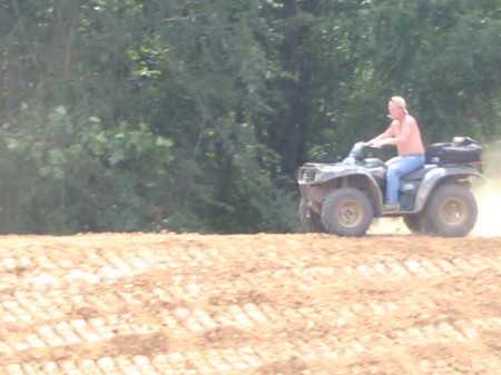 4 WHEELING IN MY NEWLY DUG POND