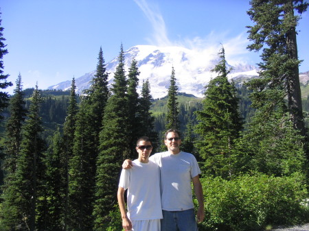Son Jon and I. Mt. Rainier National Park. Washington State