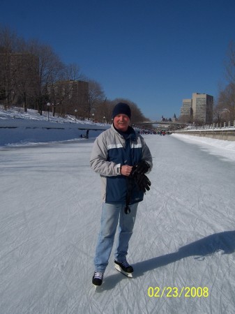 Skating on the worlds longest skating rink.