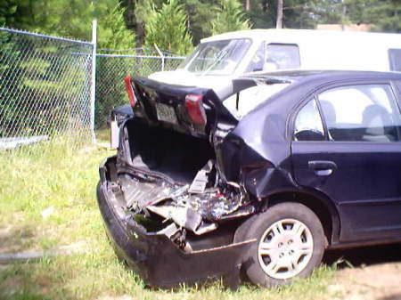 my 2001 civic after someone hit me