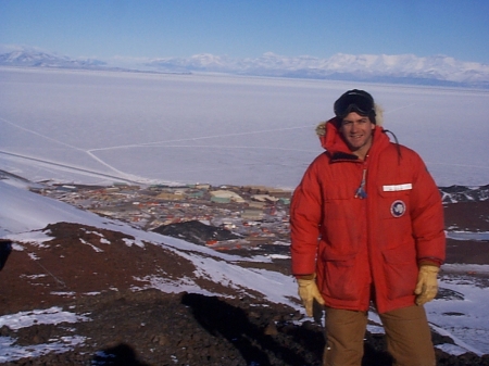 On top of Observation Hill, McMurdo, Antarctica