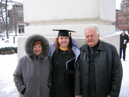 Mom, Mari, & Dad- Graduation