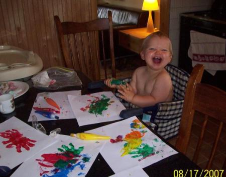 My Nephew and Godson, Jackson Lawrence exploring his artistic side