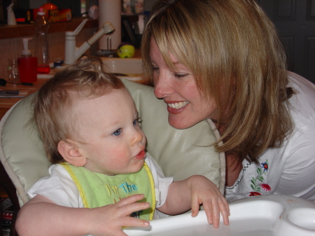 Mom and Colton - his 1st birthday!