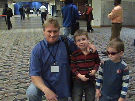 My Boys- Brendan and Blake with Jon Gruden