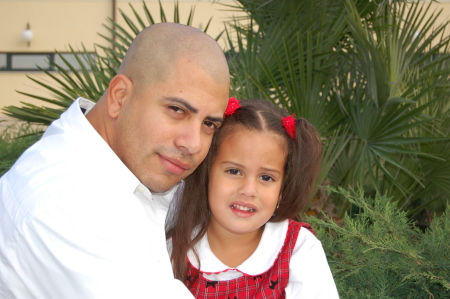 my husband and daughter