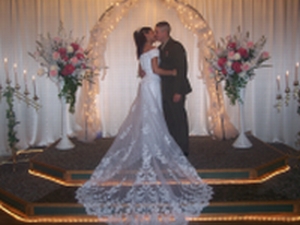 Our first kiss as husband & wife