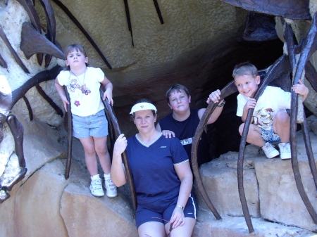 My kids and me at Dino Dig