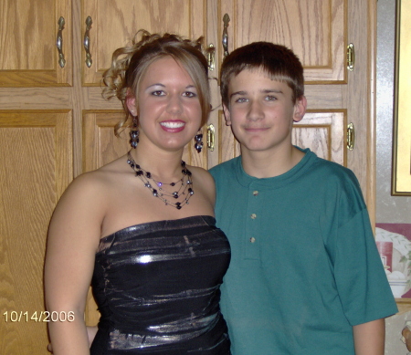 Greg with Erica before he grew 6 inches taller than her