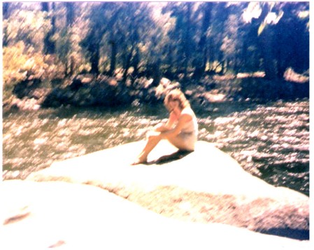 Mary on a gold panning trip- Set. 2006