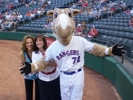 Me and my sister with the mascot