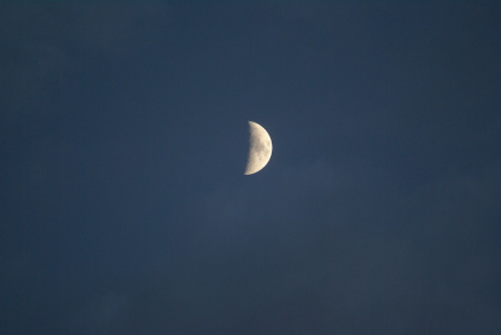 Moon after sunset