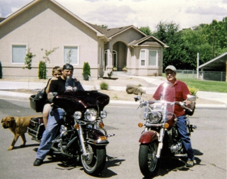 Jack (Left) and Ed Burton on thier bikes