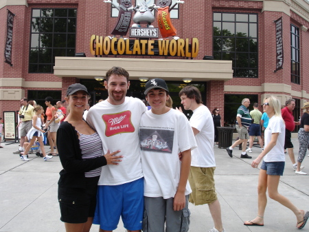 me, my wife, and my son in Hershey, PA