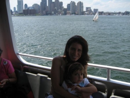 Sophia and myself cruising Boston harbor- summer 2007