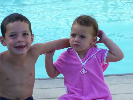 Jarrett & Lacie poolside in St. Maarten