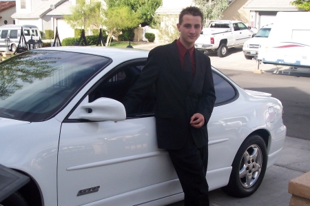 my son and his car 2005
