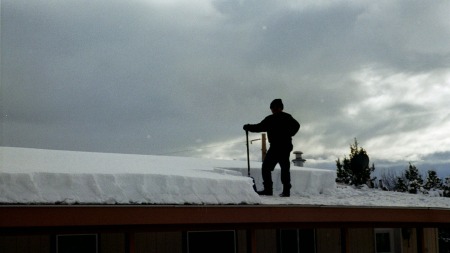 rooftop shoveling