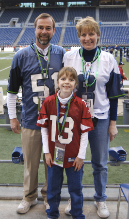 Family at the Seahawks Game