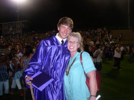 My oldest graduating from Daphne with his aunt