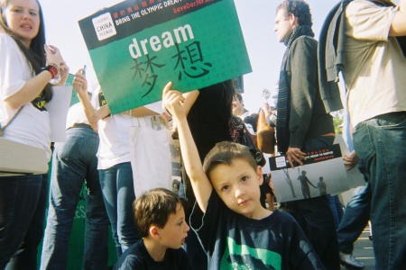 My boys at Dream for Darfur Rally