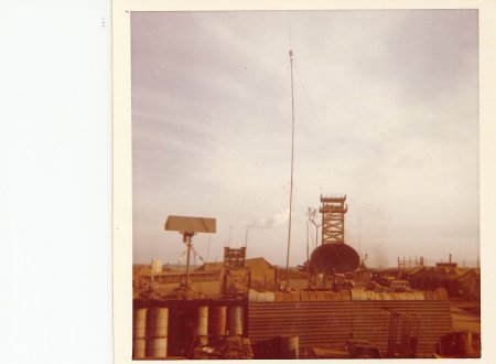 Tower & radar at Fire Base Buttons,RVN ...1970