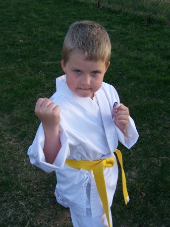 My son Jacob - Karate Yellow Belt