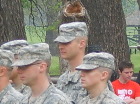 My son graduation  Marching together with his platoon in Ft. Sill, OK 4/05/07