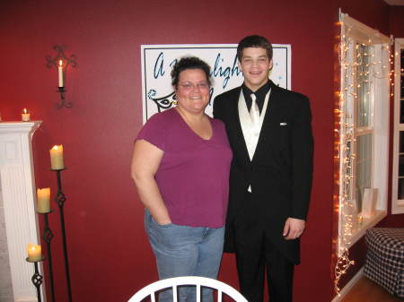 my wife and my oldest son Justin 6' 2" stud