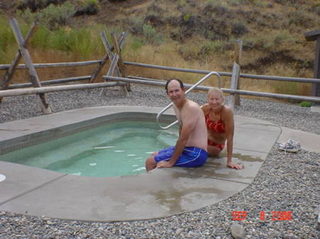 A hot spring...