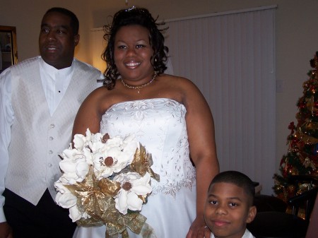 JOSEPH YOUNG  SON & DAUGTHER,HER WEDDING DAY.