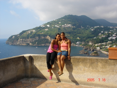 The girls at our Villa on the island of Iscia, Italy