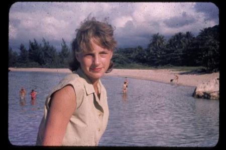 Pam Wilson at San Antonio Beach Puerto Rico 1961