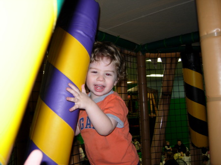 Matthew playing at Little Goobers - 2 years old