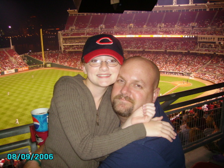 Jaden and I at a Cincinnati Reds game in 2006