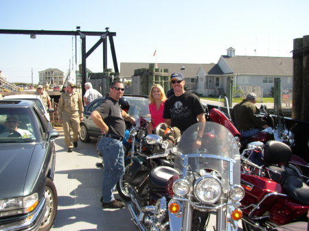 me and girlfriend riding the outer banks with friends