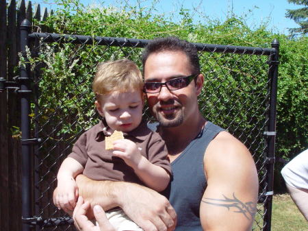 Jason and Dad at the Long Island Game Farm