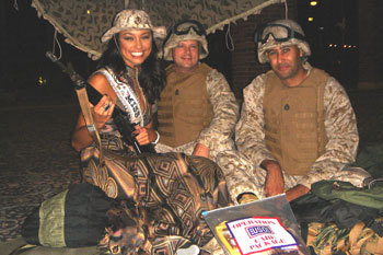 USO Gala Hanging out with Miss USA