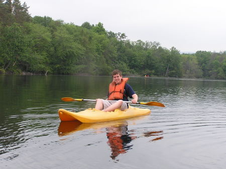 Jack kayaking in the Poconos...