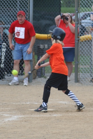 Lauren up to bat