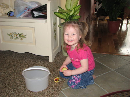 Makayla playing at Grandma and Grandpas