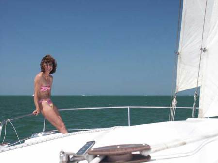 SUSAN ON THE FOREDECK