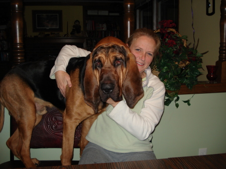 me and my Bloodhound Rufus