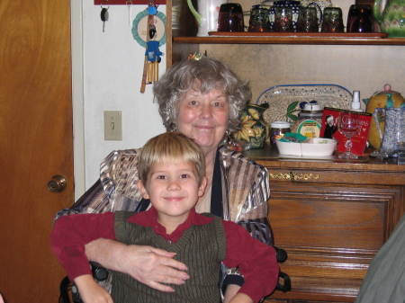 Gamma and Aiden at Thanksgiving at my mom's