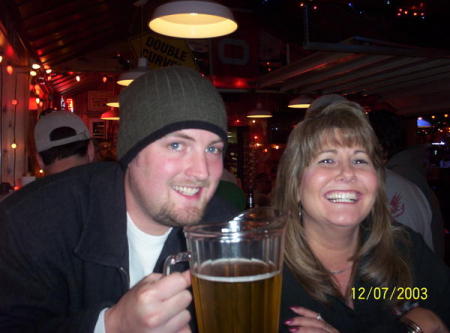 Me with my brother in law at HOOTERS