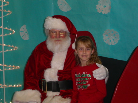 Kadie with Santa!