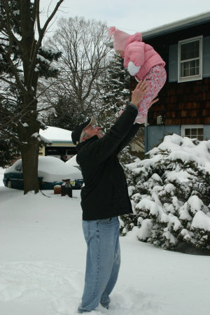 Playing catch with Bella